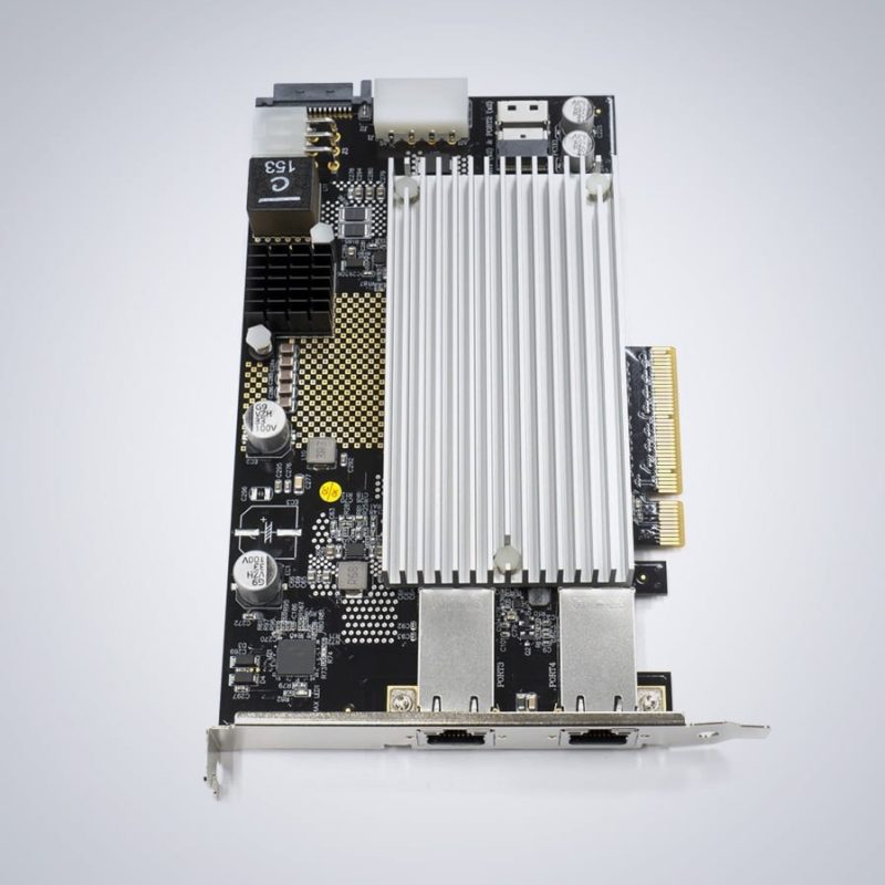 2-CH 10G/5G/2.5G/1G PoE+ NBASE-T Ethernet Card