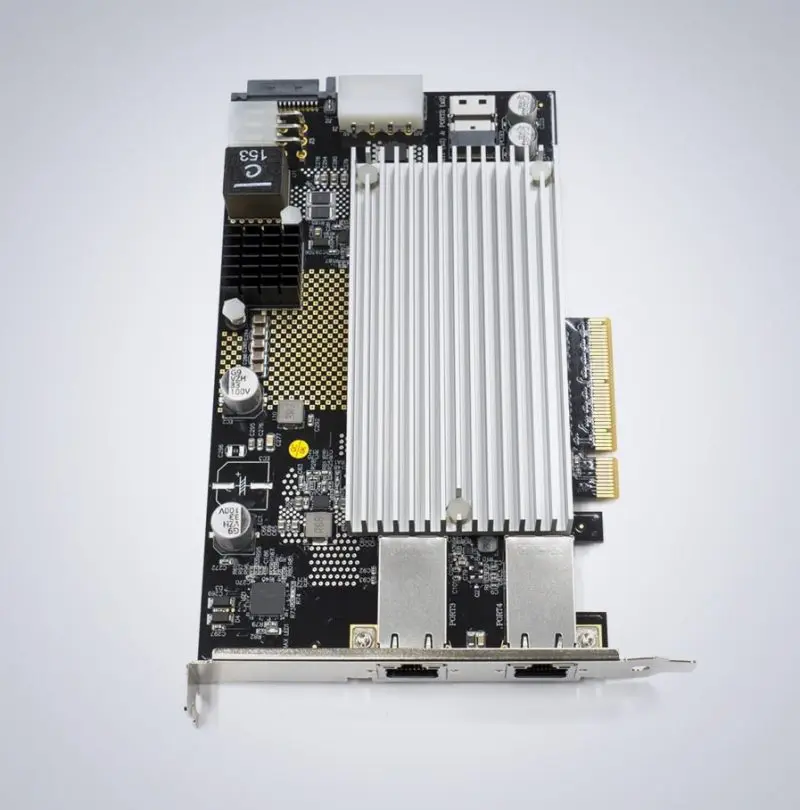 2-CH 10G/5G/2.5G/1G PoE+ NBASE-T Ethernet Card